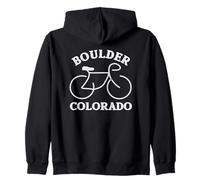 Grafica Biking Boulder Colorado Felpa con Cappuccio
