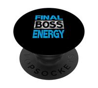 Grafica blu Final-Boss-Energy Blue Color PopSockets PopGrip Adesivo