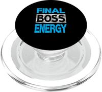 Grafica blu Final-Boss-Energy Blue Color PopSockets PopGrip per MagSafe