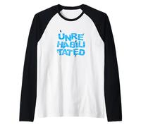 Grafica Blu Non riabilitata di Colore Blu Maglia con Maniche Raglan