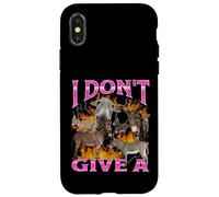 Grafica bootleg del meme non me ne frega di un divertente asino offensivo Custodia per iPhone X/XS