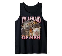 Grafica bootleg di meme di I'm Afraid Of Men Funny Cat Canotta
