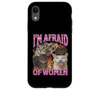 Grafica bootleg divertente del meme del gatto Ho paura delle donne Custodia per iPhone XR