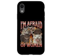Grafica bootleg divertente del meme del gatto Ho paura delle donne Custodia per iPhone XR