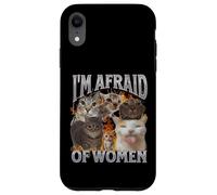 Grafica bootleg divertente del meme del gatto Ho paura delle donne Custodia per iPhone XR