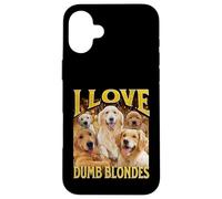 Grafica bootleg meme divertente di I Love Dumb Blondes Custodia per iPhone 16 Plus