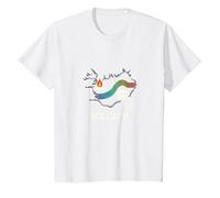 Grafica Born to Explore Iceland Adventure Northern Lights Maglietta, Bambini, Bianco, 4 Anni