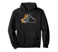 Grafica Brown Feed The Wolf Within Brown Felpa con Cappuccio