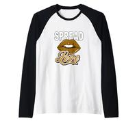 Grafica Brown Spread All The LOVE Melanin Brown Maglia con Maniche Raglan