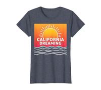 Grafica California Dreaming Tramonto Spiaggia Maglietta, Donna, Pervinca, 3XL
