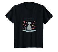 Grafica Carina degli Amanti dei Gatti Perfettamente imperfetti Maglietta, Bambini, Nero, 6 Anni