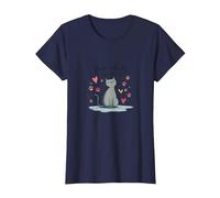 Grafica Carina degli Amanti dei Gatti Perfettamente imperfetti Maglietta, Donna, Navy, 3XL