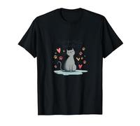 Grafica Carina degli Amanti dei Gatti Perfettamente imperfetti Maglietta, Uomo, Nero, L