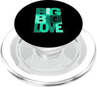 Grafica color foglia di tè chiaro Aqua Big-Big-LOVE Light Teal Aqua PopSockets PopGrip per MagSafe