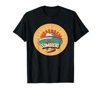 Grafica colorata con sombrero spagnolo per un look divertente Maglietta
