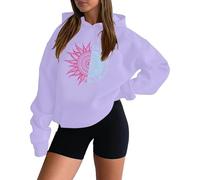 Grafica con cappuccio felpe con cappuccio da donna vestibilità ampia casual vintage felpe con cappuccio autunno top a maniche lunghe Y2K Backwoods Preppy Cute Cartoon Trendy con disegni sottili