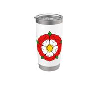 Grafica con emblema della storia inglese Tudor Rose Bicchiere termico in acciaio inox doppia parete