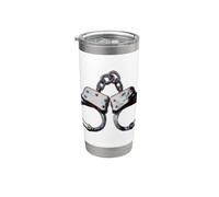Grafica con manette per un look fantastico Bicchiere termico in acciaio inox doppia parete