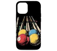 Grafica con palla da biliardo e stecca Custodia per iPhone 12/12 Pro