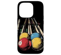 Grafica con palla da biliardo e stecca Custodia per iPhone 14 Pro
