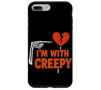 Grafica con scheletro a cuore spezzato divertente I'm With Creepy Custodia per iPhone 7 Plus/8 Plus