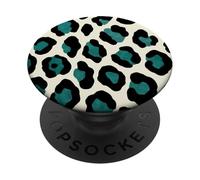 Grafica con stampa leopardata color foglia di tè - Motivo animalier alla moda PopSockets PopGrip Adesivo