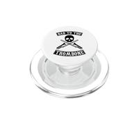 Grafica con teschio Bad To The Trombone Pun PopSockets PopGrip per MagSafe