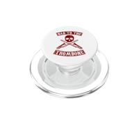 Grafica con teschio Bad To The Trombone Pun PopSockets PopGrip per MagSafe