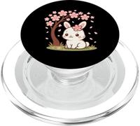 Grafica Conigli Giapponesi Con Kawaii Ciliegio In Fiori PopSockets PopGrip per MagSafe