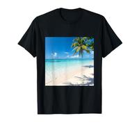 Grafica costiera Tropicale Spiaggia Oceano Paradiso Maglietta