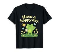 Grafica Cottagecore Kawaii Frog Have a Hoppy Day Maglietta