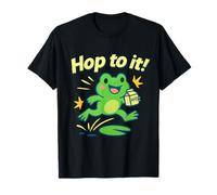 Grafica Cottagecore Kawaii Frog Hop To It e Latte Giapponese Maglietta