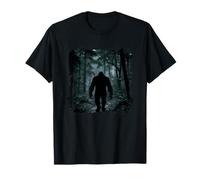 Grafica Cryptid Creatura Nascosta Bigfoot Foresta Oscura Maglietta