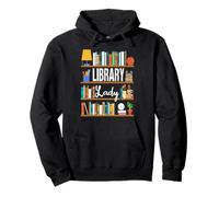 Grafica da bibliotecaria per la Biblioteca Divertente Felpa con Cappuccio