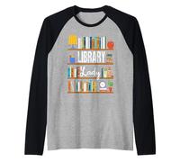 Grafica da bibliotecaria per la Biblioteca Divertente Maglia con Maniche Raglan