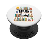 Grafica da bibliotecaria per la biblioteca divertente PopSockets PopGrip Adesivo