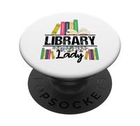 Grafica da bibliotecaria per la biblioteca divertente PopSockets PopGrip Adesivo