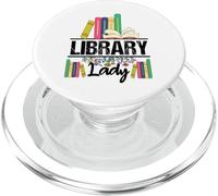 Grafica da bibliotecaria per la biblioteca divertente PopSockets PopGrip per MagSafe