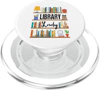 Grafica da bibliotecaria per la biblioteca divertente PopSockets PopGrip per MagSafe