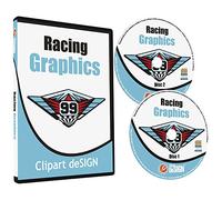 Grafica da corsa Clipart-Vinyl Cutter Plotter Race Car Immagini-Vector CD Clip Art
