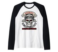 Grafica da Motociclista Boomers Legendary Generation Skull Maglia con Maniche Raglan
