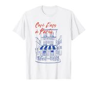 Grafica da viaggio retrò per caffetteria francese Café Days à Paris Maglietta