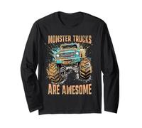 Grafica dei Monster Trucks sono fantastici per ragazzi e uomini Maglia a Manica