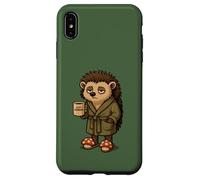 Grafica del caffè mattutino con riccio addormentato Custodia per iPhone XS Max
