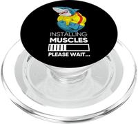 Grafica del costume da allenamento Wild Shark Loading Muscle in palestra PopSockets PopGrip per MagSafe