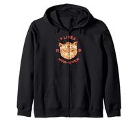 Grafica del Gatto Samurai feroce 9 Vite. Non Dato Felpa con Cappuccio