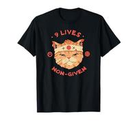 Grafica del Gatto Samurai feroce 9 Vite. Non Dato Maglietta