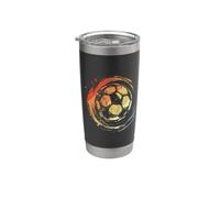 Grafica del pallone da calcio vintage Bicchiere termico in acciaio inox doppia parete