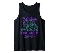 Grafica del Tramonto delle Palme Tropicali della Florida di Lakelander Canotta