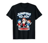 Grafica del Trampolino Jumping to Joy Cartoon Friends Maglietta